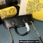 Valentino Rockstud E/W calfskin Small handbag Black/Gold 2023