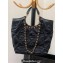 Chanel Maxi Nylon Shopping Tote Bag Black 2023