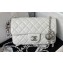 Chanel Pearl on Chain Classic Flap Bag AS1787 White/Silver 2023