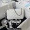 Chanel Pearl on Chain Classic Flap Bag AS1787 White/Silver 2023