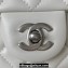 Chanel Pearl on Chain Classic Flap Bag AS1787 White/Silver 2023