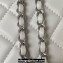 Chanel Pearl on Chain Classic Flap Bag AS1787 White/Silver 2023