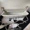 Chanel Pearl on Chain Classic Flap Bag AS1787 White/Silver 2023