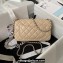 Chanel Pearl on Chain Classic Flap Bag AS1787 Beige/Silver 2023