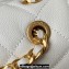 Chanel Grained Calfskin & Gold-Tone Metal Chain Backpack Bag AS4490 White 2023