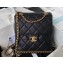 Chanel Grained Calfskin & Gold-Tone Metal Chain Backpack Bag AS4490 Black 2023