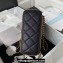 Chanel Grained Calfskin & Gold-Tone Metal Chain Backpack Bag AS4490 Black 2023
