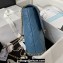 Chanel Grained Calfskin & Gold-Tone Metal Chain Backpack Bag AS4490 Blue 2023