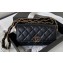 Chanel Crinkled Calfskin Clutch with Chain Bag AP3570 Black 2023
