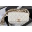 Chanel Crinkled Calfskin Clutch with Chain Bag AP3570 White 2023