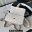 Chanel Crinkled Calfskin Clutch with Chain Bag AP3570 White 2023