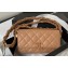 Chanel Crinkled Calfskin Clutch with Chain Bag AP3570 Brown 2023