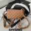 Chanel Crinkled Calfskin Clutch with Chain Bag AP3570 Brown 2023