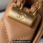 Chanel Crinkled Calfskin Clutch with Chain Bag AP3570 Brown 2023