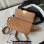 Chanel Crinkled Calfskin Clutch with Chain Bag AP3570 Brown 2023