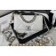 Chanel 19 Shiny Lambskin Wallet On Chain WOC Bag AP3267 White/Silver 2023