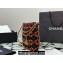Chanel metallic calfskin macrame CHANEL 22 Mini Handbag AS3980 Light Brown/Burgundy/Black 2023