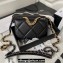 Chanel 19 Shiny Lambskin Wallet On Chain WOC Bag AP3267 Black/Gold 2023