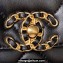 Chanel 19 Shiny Lambskin Wallet On Chain WOC Bag AP3267 Black/Gold 2023