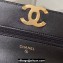Chanel 19 Shiny Lambskin Wallet On Chain WOC Bag AP3267 Black/Gold 2023