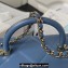 Chanel Quilted Shiny Calfskin & Gold-Tone Metal box Bag AS4471 Denim Blue 2023