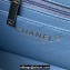 Chanel Quilted Shiny Calfskin & Gold-Tone Metal box Bag AS4471 Denim Blue 2023