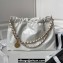 Chanel Shiny Calfskin CHANEL 22 East West Shopping Bag AS4486 White 2023