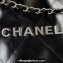Chanel Shiny Calfskin CHANEL 22 East West Shopping Bag AS4486 Black/Silver 2023