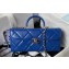 Chanel Quilted Shiny Calfskin & Gold-Tone Metal box Bag AS4471 Blue 2023