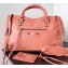 Balenciaga Classic City Large Handbag in Arena calfskin Peach Red