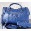 Balenciaga Classic City Large Handbag in Arena calfskin Blue