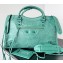 Balenciaga Classic City Large Handbag in Arena calfskin Green