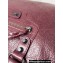 Balenciaga Classic City Large Handbag in Arena calfskin Burgundy