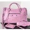 Balenciaga Classic City Large Handbag in Arena calfskin Light Pink