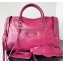 Balenciaga Classic City Large Handbag in Arena calfskin Fuchsia
