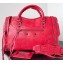 Balenciaga Classic City Large Handbag in Arena calfskin Red