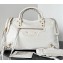 Balenciaga Classic City Large Handbag in Arena Lambskin White/Gold