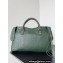 Balenciaga Classic City Large Handbag in Arena Lambskin Dark Green/Gold