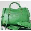 Balenciaga Classic City Large Handbag in Arena Lambskin Grass Green/Gold
