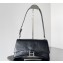 Balenciaga Crush Small Sling Bag in paper calfskin Black/Silver 2023
