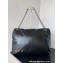 Balenciaga Monaco Large Chain Bag in Arena calfskin Black/Silver 2023