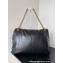 Balenciaga Monaco Large Chain Bag in Arena calfskin Black/Gold 2023