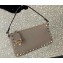 Valentino Small Rockstud Grainy Calfskin Crossbody Bag Gray 2023