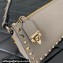 Valentino Small Rockstud Grainy Calfskin Crossbody Bag Gray 2023