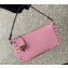Valentino Small Rockstud Grainy Calfskin Crossbody Bag Pink 2023