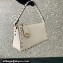 Valentino Small Rockstud Grainy Calfskin Crossbody Bag White 2023