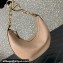 Valentino Small Vlogo Moon Hobo Bag In Leather Nude With Chain 2023