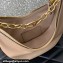 Valentino Small Vlogo Moon Hobo Bag In Leather Nude With Chain 2023