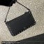 Valentino Small Rockstud Grainy Calfskin Crossbody Bag Black 2023