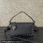 Valentino Small Rockstud Grainy Calfskin Crossbody Bag Black 2023